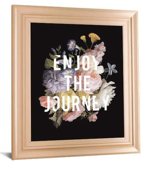 Classy Art Floral Sentiment II Black by Wild Apple Portfolio Wall Art-1