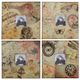 A & B Home 4-Piece Multicolored 9.8" Card Style Photo Frame-0