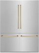 ZLINE Autograph Edition 60" 32.2 Cu. Ft. Satin Stainless Steel Built-In French Door Refrigerator-0
