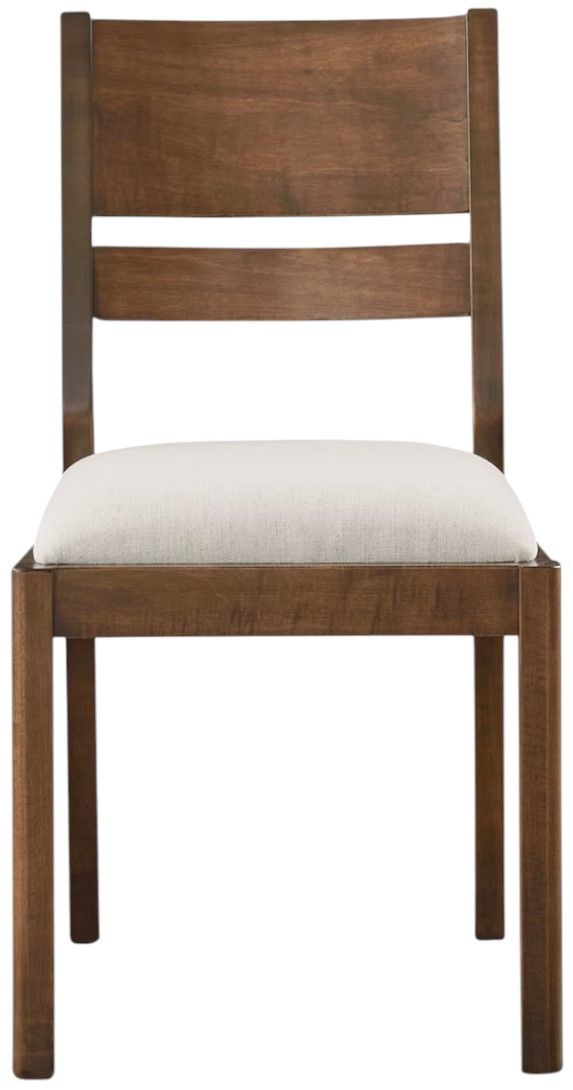 Bassett® Furniture Origins Spence Sable Dining Chair with Thrillist Linen Upholstered Seat-1