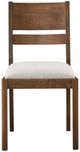 Bassett® Furniture Origins Spence Sable Dining Chair with Thrillist Linen Upholstered Seat-1