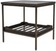 Riverside Furniture Elkmont Ravenwood Glass Top End Table with Brown Base-3