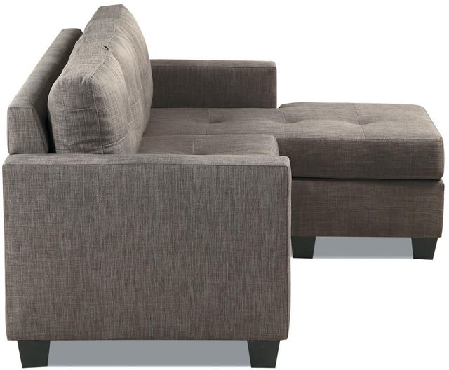 Mazin Furniture Phelps 2-Piece Brown Reversible Sofa Chaise Sectional-3