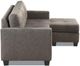 Mazin Furniture Phelps 2-Piece Brown Reversible Sofa Chaise Sectional-3