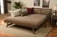 Kodiak Furniture Boho Linen Aqua/Rustic Walnut Twin Daybed with Mattress-4