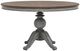 Flexsteel® Plymouth Medium Brown Round Dining Table with Distressed Graywash Pedestal Legs-1