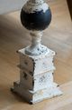 A & B Home Light Brown Side Table with Whitewash Pedestal -3