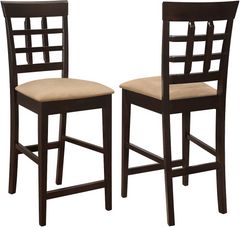 Coaster® Gabriel 2-Piece Cappuccino/Tan Upholstered Counter Stools