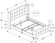 Monarch Specialties Inc. Pink Queen Upholstered Bed-3