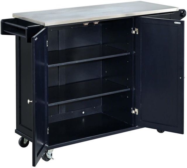 homestyles® Dolly Madison Black Kitchen Cart-2