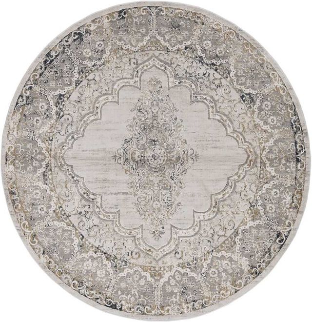 Kas Round Rugs KAS Rugs Generations Ivory Aiden 8' Round Area Rug | Colder's ...