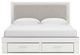 Signature Design by Ashley® Zuraleus White King Upholstered Panel Storage Bed-2