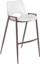 Zuo® Modern Desi 2-Piece Walnut/White Bar Stool Set-0