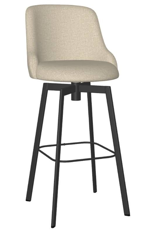 Générique Tabouret De Bar Pivotant Jaune Tissu Meubles