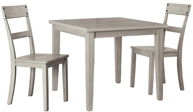 Signature Design by Ashley® Loratti 3-Piece Gray Dining Table Set-0