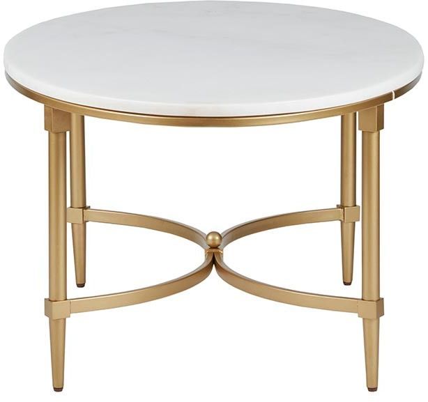 Olliix by Madison Park Signature White/Gold Bordeaux Coffee Table-1