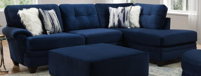 Albany Industries 2-Piece Groovy Navy Sectional-0