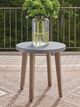 Signature Design by Ashley® Harmony Headlands Gray Wooden Outdoor Round End Table with Natural Base-1