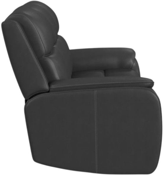 Flexsteel® Ziggy Iron Leather Power Reclining Sofa with Power Headrest and Lumbar-3
