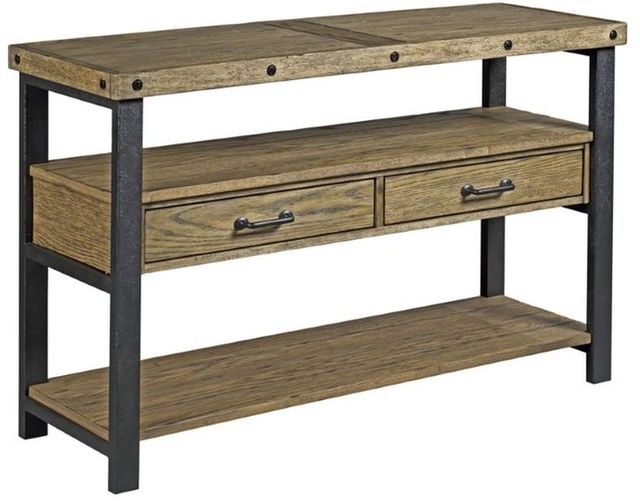 Creek Side Customs Customizable Workbench 5-Piece Rustic Brown Living Room Table Set-3