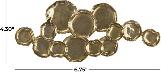 Deco Marche Gold Plate Wall Decor with Uneven Edges-2