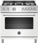 Bertazzoni Master Series 36" Matte White Free Standing Gas Range-0