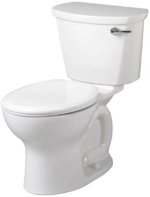 American Standard Cadet® White PRO Two-Piece Chair Height Round Front Right-Hand Trip Lever Toilet Less Seat-2