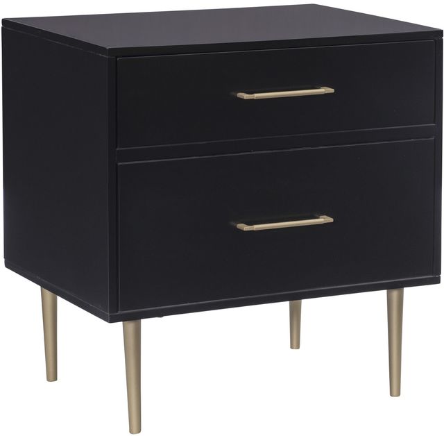Linon Gwyneth Black Nightstand -0