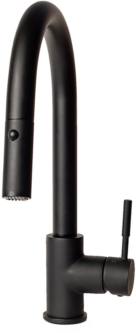ZLINE Autograph Edition Matte Black Arthur Pull Down Single Handle Kitchen Faucet-2