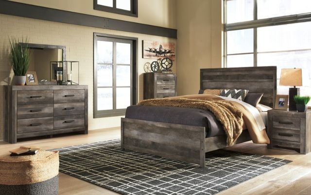 Signature Design by Ashley® Wynnlow 4-Piece Gray Queen Panel Bed Set-5