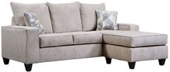 Furniture of America® Kesgrave Beige Right-Arm Facing Sofa Sectional and Chaise