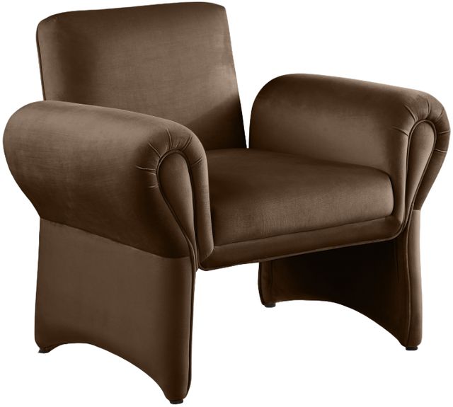 Meridian Furniture Fleurette Brown Velvet Accent Chair-0