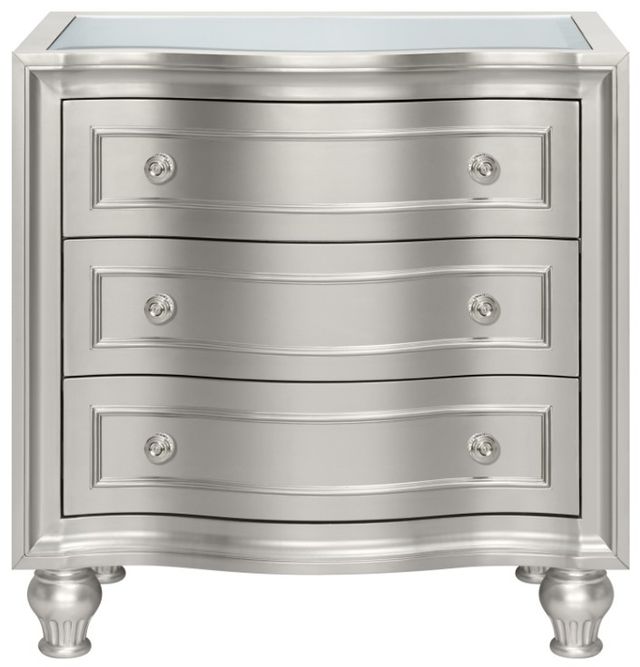 New Classic® Home Furnishings Reflections 4-Piece Matte Silver Queen Panel Bedroom Set-4