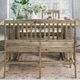 Jofran Inc. Carlyle Crossing Beige Slatback Counter Bench-1