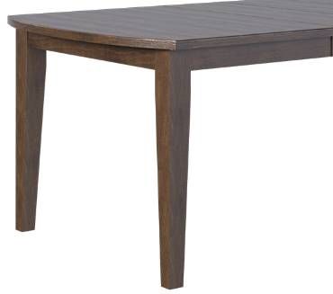Country View Woodworking Customizable Bakersfield Wormy Maple Top 42" Dining Table with 2-Leaves and Brown Maple Base-1