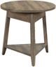 Kincaid Furniture Mill House Anvil Brown 24" Bowler Round End Table-0