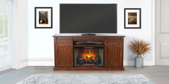 Sunny Designs™ Vintage Mocha TV Console with Fireplace Option-1