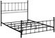 Bernards Zora Black Queen Flat Rail Spindle Metal Bed-0