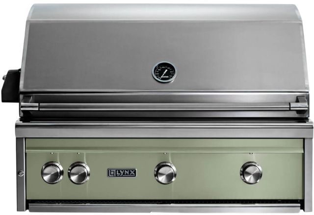 LYNX® Professional 3-Burner Desert Sage Built-In Natural Gas Grill with 1 Trident Infrared Burner, 2 Ceramic Burners and Rotisserie-0