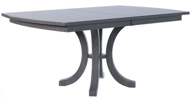 Country View Woodworking Customizable Modesto Hickory Top 110" Dining Table with 4-Leaves and Brown Maple Base-0