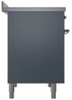Ilve® Nostalgie II Noblesse 40'' Blue Gray Pro Style Induction Range with Chrome Trim-2