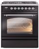 Ilve® Nostalgie II Series 30" Glossy Black Pro Style Dual Fuel Range-2