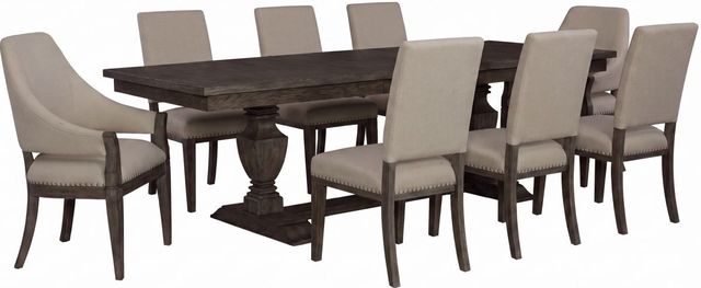 Liberty Furniture Westfield 9-Piece Havana Brown/Sand Trestle Dining Set-0