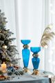 A & B Home Blue/Silver 6" Flower Vase-4