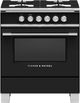 Cuisinière au gaz style Pro de 30 po Fisher & Paykel® série 7 de 3.5 pi³ - Noir-0