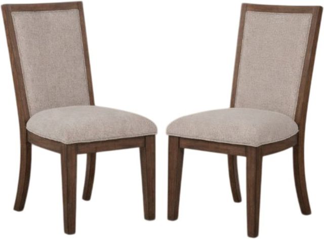 New Classic® Home Furnishings Augusta 2-Piece Rustic Brown/Gray Side Chair Set-0
