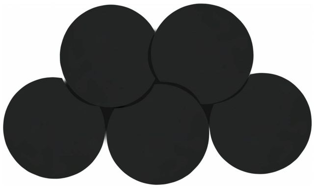 Meridian Furniture Dimple 5-Piece Matte Black 18" Modular Nesting Coffee Table Set-1
