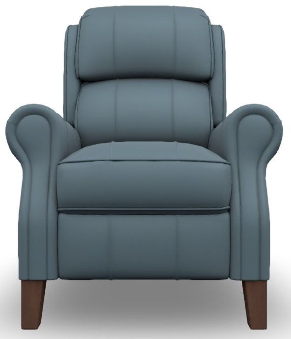 Best® Home Furnishings Customizable Joanna Leather Power High Leg Recliner with Dark Walnut Legs-1