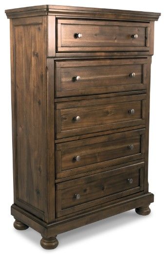 Signature Design by Ashley® Flynnter 5-Piece Medium Brown California King Storage Panel Bed Set-3
