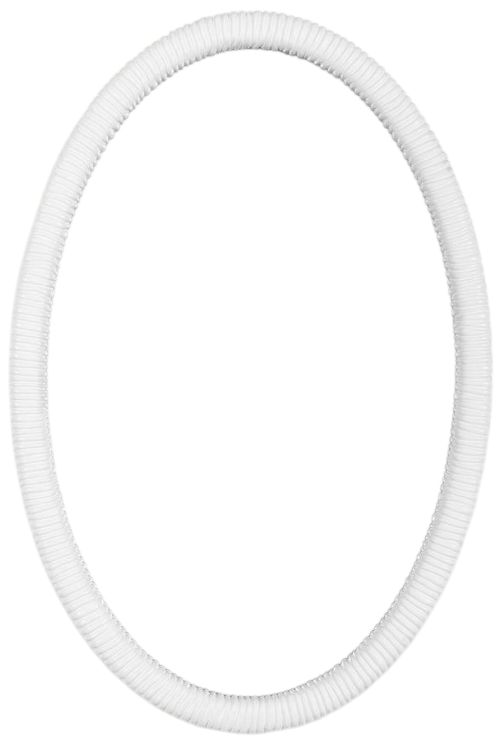 Uttermost® Bali Matte White Ribbed Oval Mirror-0